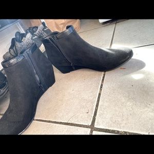 Black ankle booties